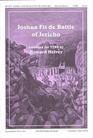Joshua Fit de Battle of Jericho TTBB choral sheet music cover Thumbnail